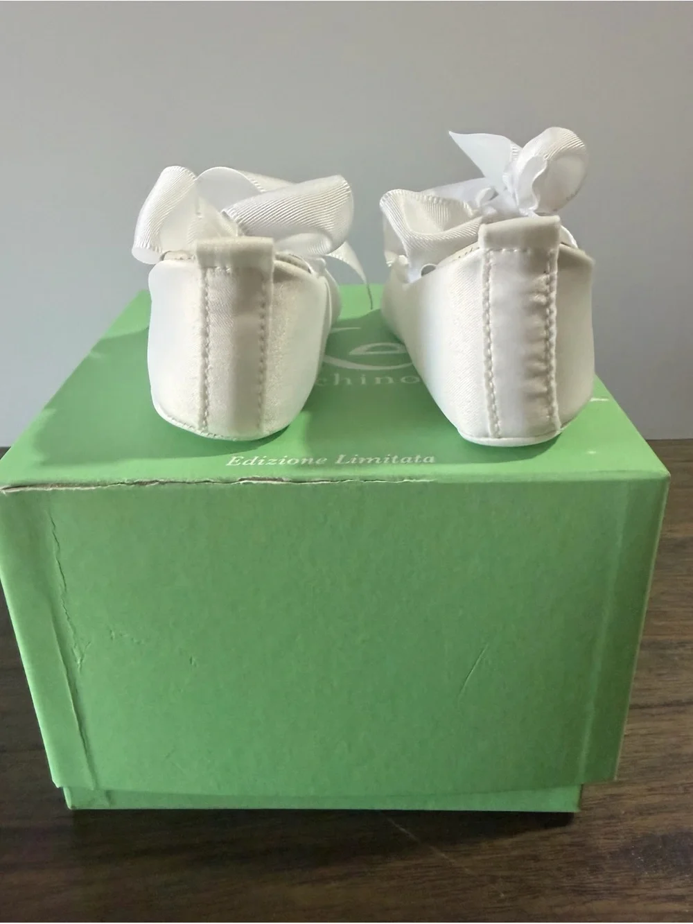 NIB Kecchino Luxury Italian White Baptism Shoes 0-3M
